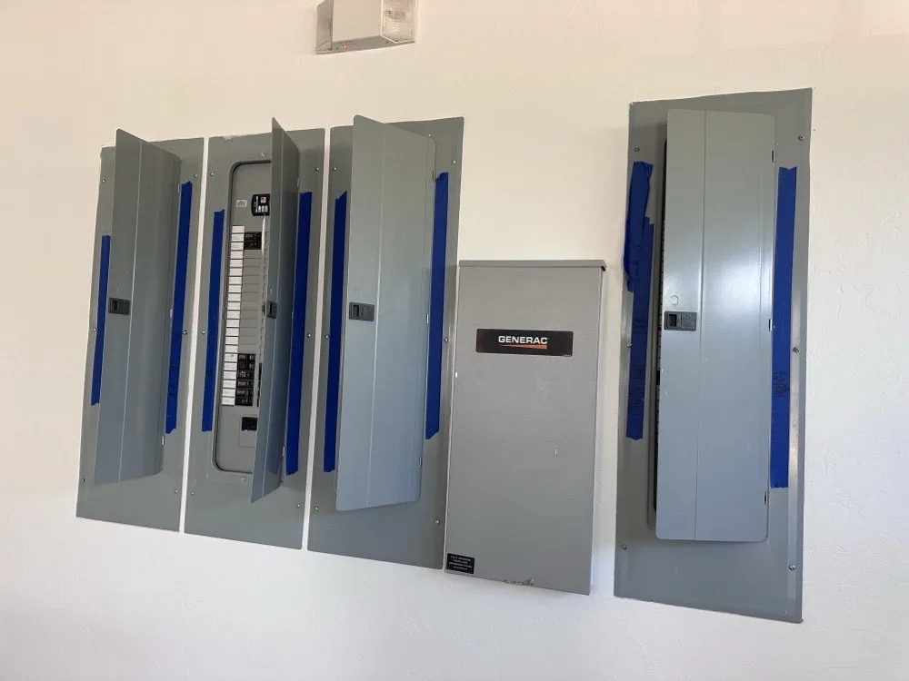 Electrical panel bank installation in an Oklahoma City home