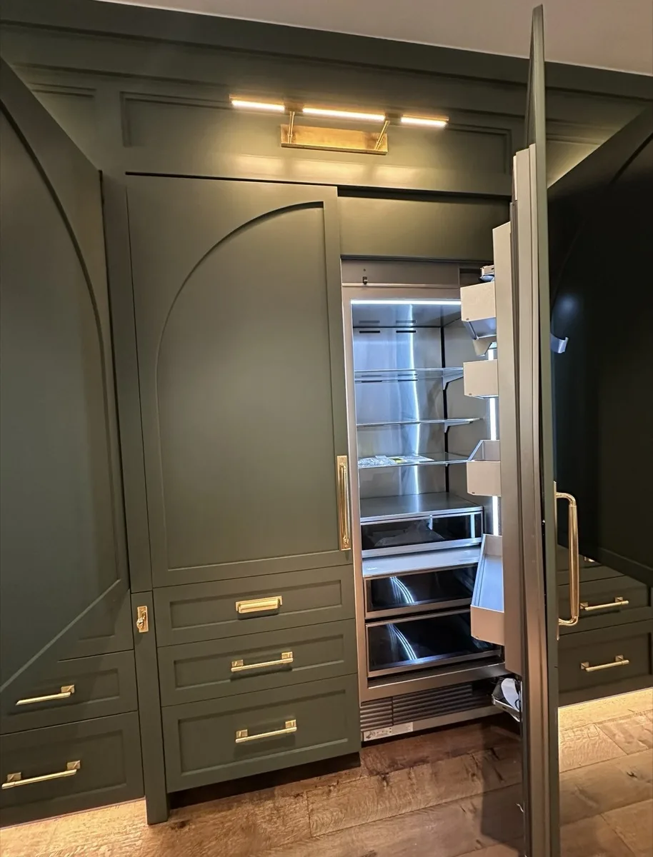 Built-in cabinetry with accent light bar in an OKC home