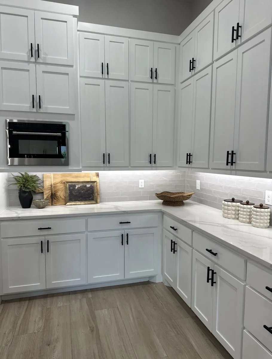 Kitchen pantry cabinetry lighting in an OKC home